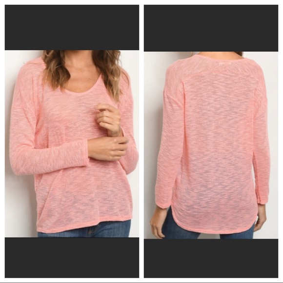 Peach Color Long Sleeve Top - Picture 9 of 9